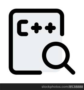 Search elements from C++ programming file layout