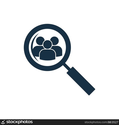 Search Employees Icon Logo Template Illustration Design. Vector EPS 10.