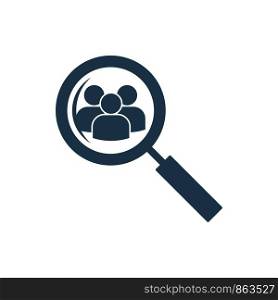 Search Employees Icon Logo Template Illustration Design. Vector EPS 10.