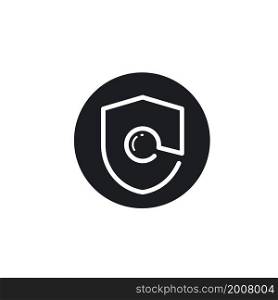 search engine guard protection icon vector illustration design template web