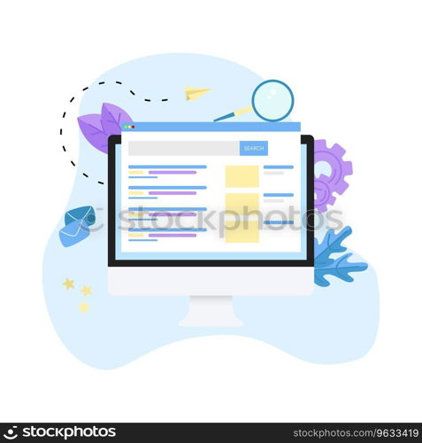 Search engine result page Royalty Free Vector Image