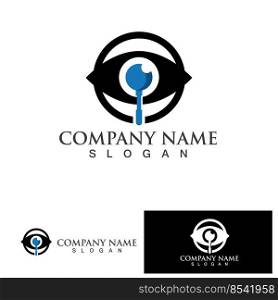 Search eye  logo and symbol template vector