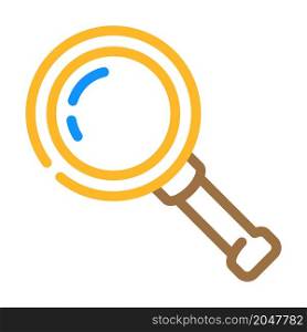 search file color icon vector. search file sign. isolated symbol illustration. search file color icon vector illustration