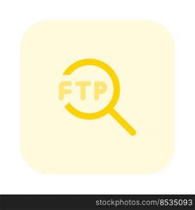 Search file from FTP server application isolated on a white background