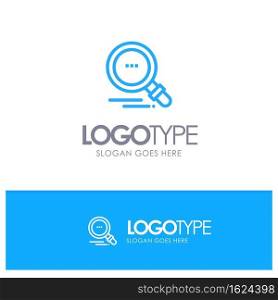 Search, Find, Motivation Blue outLine Logo with place for tagline