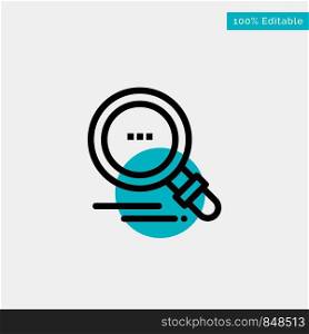Search, Find, Motivation turquoise highlight circle point Vector icon