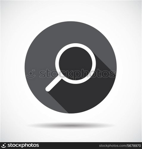 Search Flat Icon with long Shadow. Vector Illustration. EPS10