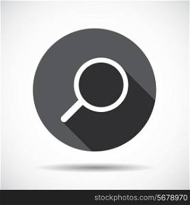 Search Flat Icon with long Shadow. Vector Illustration. EPS10