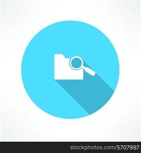 search folder icon Flat modern style vector illustration
