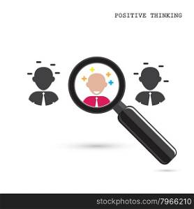 Search for an employee. Looking For Positive thinker. Looking For Talent. Search for businessman. Vector illustration&#xA;