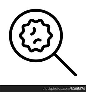 Search for the specific virus specimen isolated on a white background