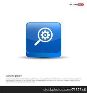 Search Gear Icon - 3d Blue Button.