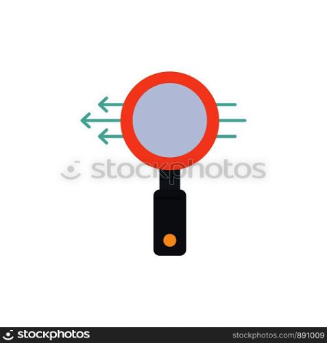 Search, Glass, E Search, Zoom Flat Color Icon. Vector icon banner Template