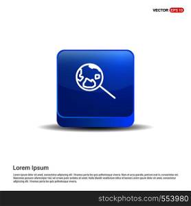 Search glass icon - 3d Blue Button.