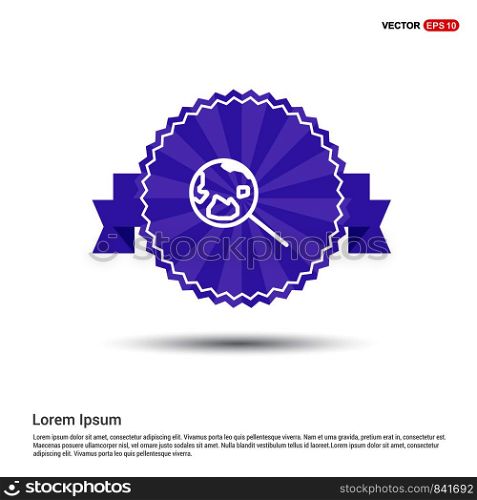 Search glass icon - Purple Ribbon banner