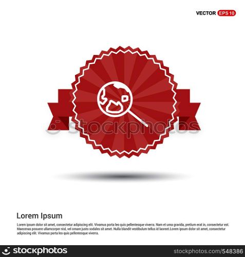 Search glass icon - Red Ribbon banner