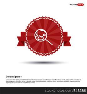 Search glass icon - Red Ribbon banner