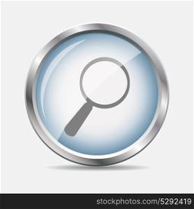 Search Glossy Icon Isolated Vector Illustration EPS10. Search Glossy Icon Vector Illustration