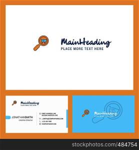 Search goods online Logo design with Tagline & Front and Back Busienss Card Template. Vector Creative Design