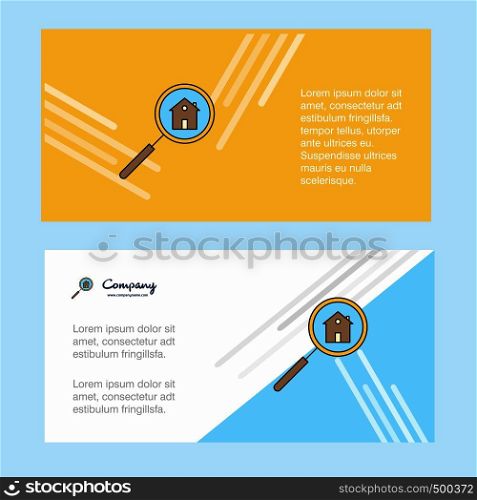 Search house abstract corporate business banner template, horizontal advertising business banner.