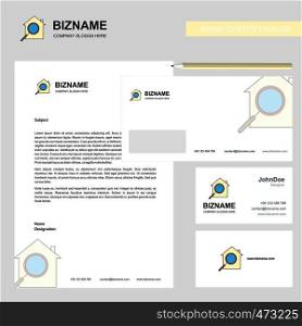 Search house Business Letterhead, Envelope and visiting Card Design vector template