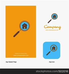 Search house Company Logo App Icon and Splash Page Design. Creative Business App Design Elements