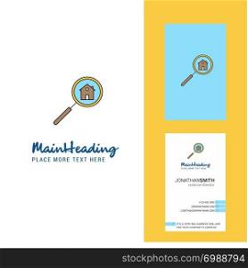 Search house Creative Logo and business card. vertical Design Vector