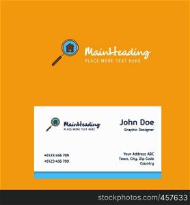 Search house logo Design with business card template. Elegant corporate identity. - Vector