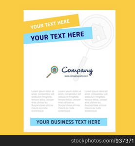 Search house Title Page Design for Company profile ,annual report, presentations, leaflet, Brochure Vector Background