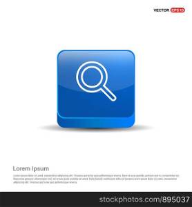 search icon - 3d Blue Button.