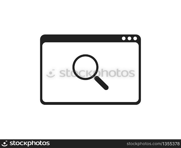 Search icon for wabsite page design. Line vector. Website information. Button icon.. Search icon for wabsite page design. Line vector. Website information.