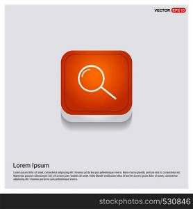 search icon Orange Abstract Web Button - Free vector icon