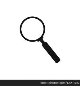 Search icon vector. Magnify sign. Flat glass. Isolated vector illustration on white background. Search icon vector. Magnify sign. Flat glass. Isolated vector illustration