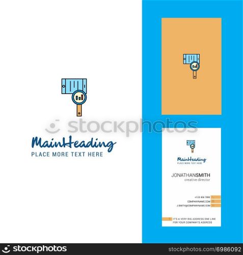 Search in smart phone Creative Logo and business card. vertical Design Vector
