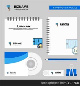 Search in smart phone Logo, Calendar Template, CD Cover, Diary and USB Brand Stationary Package Design Vector Template