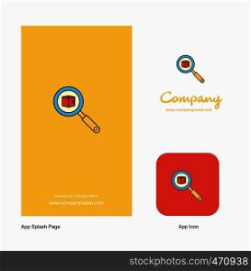 Search item Company Logo App Icon and Splash Page Design. Creative Business App Design Elements