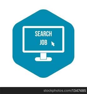 Search Job icon in simple style isolated on white background. Search Job icon, simple style