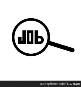 Search job icon. Magnifying glass. Promotion design. Isolated object. Flat sign. Vector illustration. Stock image. EPS 10.. Search job icon. Magnifying glass. Promotion design. Isolated object. Flat sign. Vector illustration. Stock image.