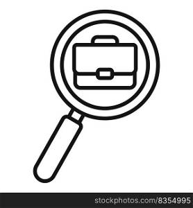 Search job icon outline vector. Business computer. Internet people. Search job icon outline vector. Business computer