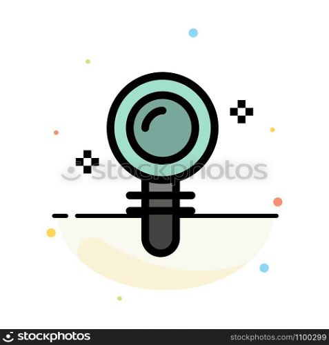 Search, Lab, Find, Biochemistry Abstract Flat Color Icon Template