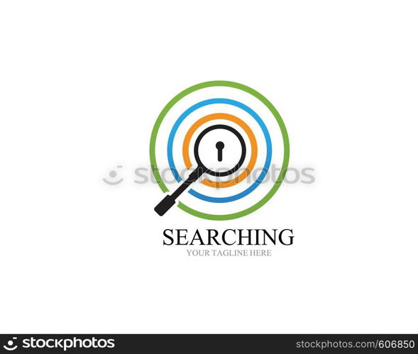 Search logo and symbol template vector