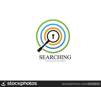 Search logo and symbol template vector