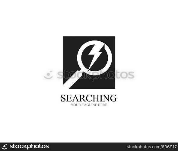 Search logo and symbol template vector