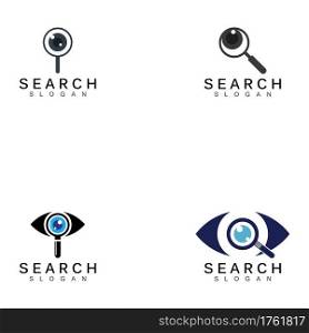 Search Logo With Magnifying Glass And Eye Symbol
