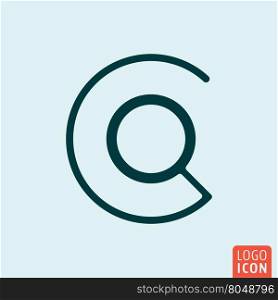 Search loupe icon. Magnifying glass symbol. Vector illustration. Magnifying glass icon