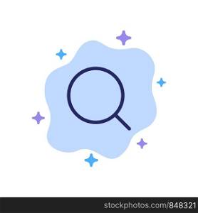 Search, Magnify, Tool, Max Blue Icon on Abstract Cloud Background