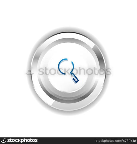 Search magnifyier web button, magnify icon. Modern magnifying glass sign, web site design or mobile app. Search magnifyier web button, magnify icon. Modern magnifying glass sign, web site design or mobile app. Vector illustration