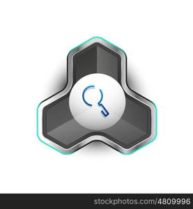 Search magnifyier web button, magnify icon. Modern magnifying glass sign, web site design or mobile app. Search magnifyier web button, magnify icon. Modern magnifying glass sign, web site design or mobile app. Vector illustration