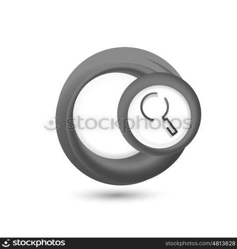 Search magnifyier web button, magnify icon. Modern magnifying glass sign, web site design or mobile app. Search magnifyier web button, magnify icon. Modern magnifying glass sign, web site design or mobile app. Vector illustration