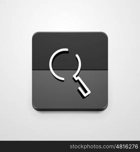 Search magnifyier web button, magnify icon. Modern magnifying glass sign, web site design or mobile app. Search magnifyier web button, magnify icon. Modern magnifying glass sign, web site design or mobile app. Vector illustration